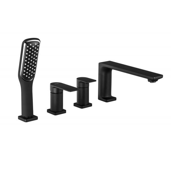 Змішувач для ванни CORSAN TRINO BLACK MATT на борт ванни *