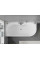 Ванна кутова MEXEN MIA 170x80 WHITE акрилова ліва