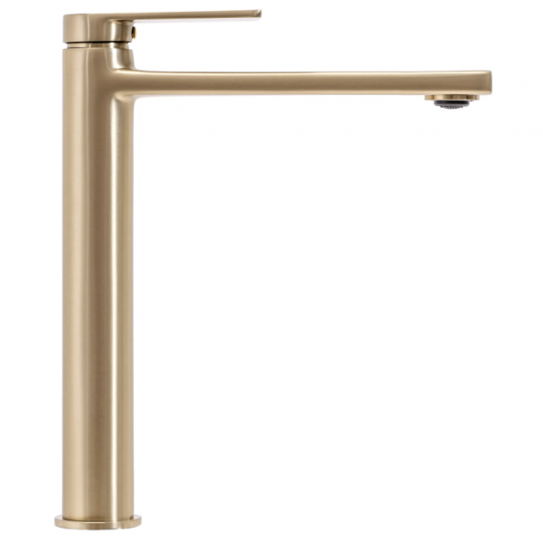 Змішувач для раковини (умивальника) REA VERSO BRUSHED GOLD високий *