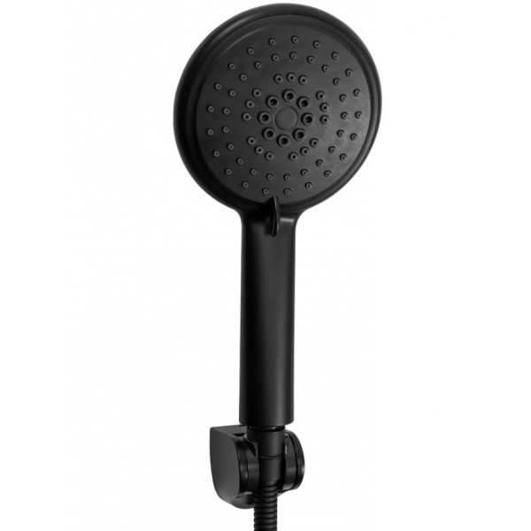 Змішувач для ванни та душу REA DART BLACK чорний настінний з виливом