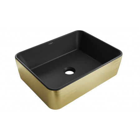 Умивальник (раковина) MEXEN CATIA BRUSHED GOLD BLACK MATT накладний