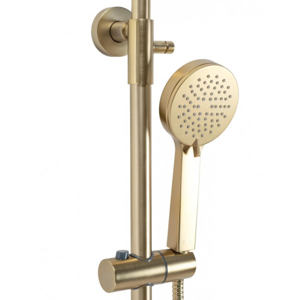 Душовий гарнітур REA PAROT BRUSHED GOLD матове золото з термостатом