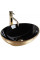 Умивальник (раковина) REA SOFIA BRUSHED GOLD BLACK накладний *
