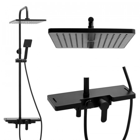Душовий гарнітур YOKA OSLO 30 BLACK з виливом