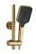 Душовий гарнітур REA ROB BRUSHED GOLD матове золото з термостатом та виливом