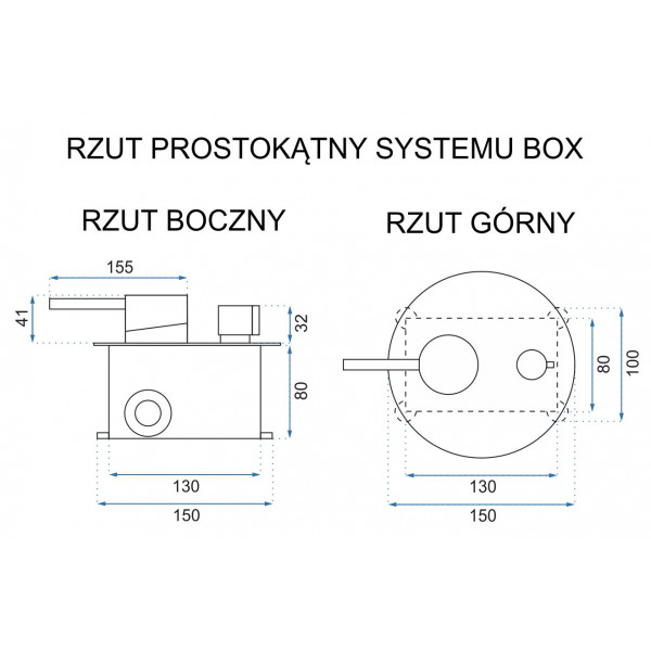 Змішувач для ванни та душу REA LUNGO BLACK + BOX прихованого монтажу