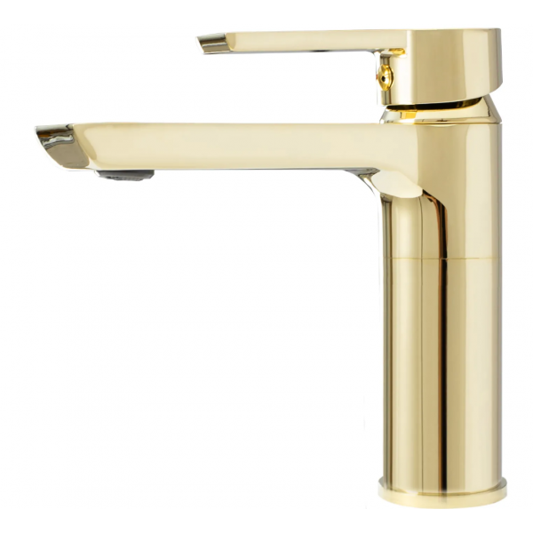 Змішувач для раковини (умивальника) REA ARGUS GOLD золотий низький