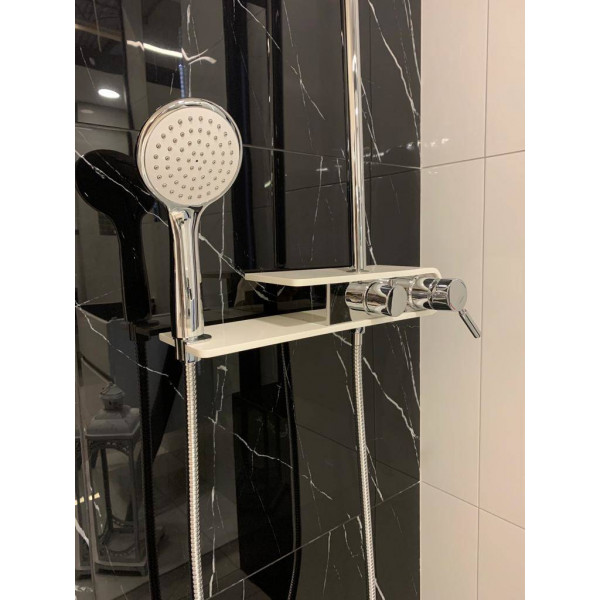 Душовий гарнітур CORSAN KLAR FIBER CHROME WHITE *