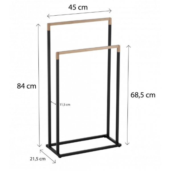 Вішалка для рушників YOKA ZOLA BLACK BAMBOO *