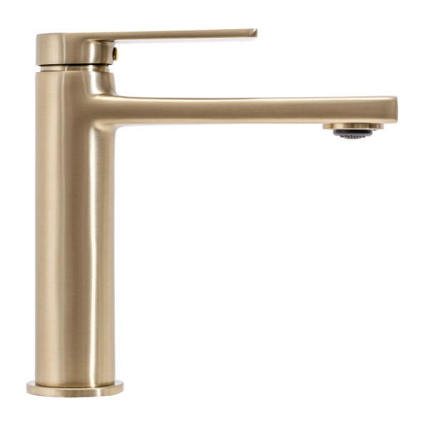 Змішувач для раковини (умивальника) REA VERSO BRUSHED GOLD низький