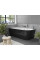 Ванна кутова MEXEN MIA 170x80 BLACK WHITE акрилова ліва