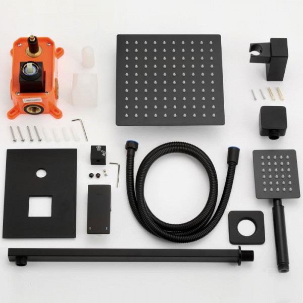 Душова система YOKA DUAL BLACK + BOX прихованого монтажу *