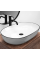 Умивальник (раковина) REA CLEO 61 WHITE BLACK EDGE накладний