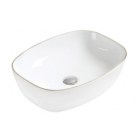 Умивальник (раковина) MEXEN LITA WHITE GOLD EDGE накладний
