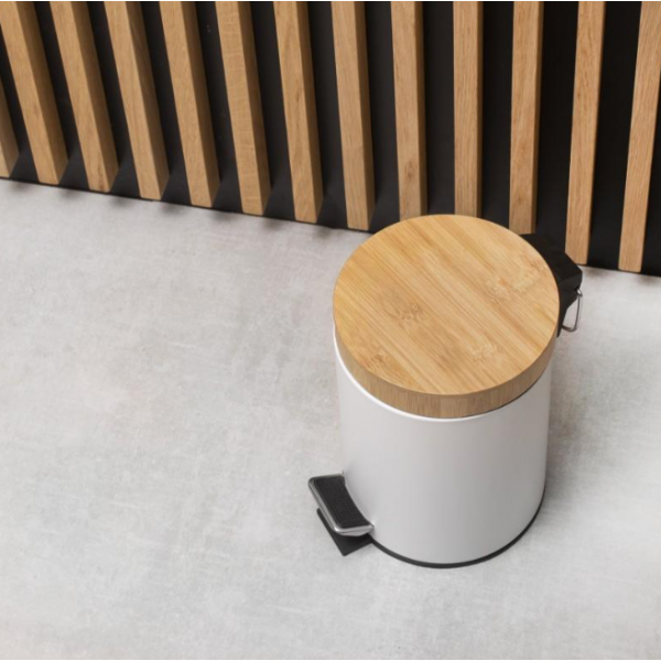 Кошик для сміття YOKA BIN WHITE BAMBOO 3л. для ванної кімнати *