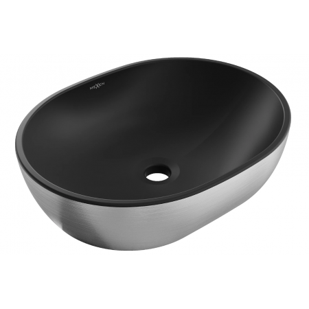 Умивальник (раковина) MEXEN VIKI SILVER BRUSHED BLACK MATT накладний