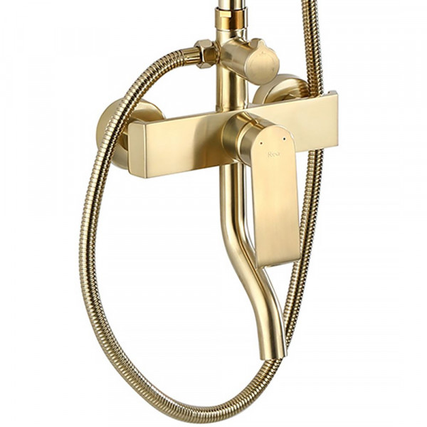 Душовий гарнітур REA HASS BRUSHED GOLD матове золото з виливом