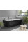 Ванна кутова MEXEN MIA 170x80 BLACK WHITE-B акрилова права