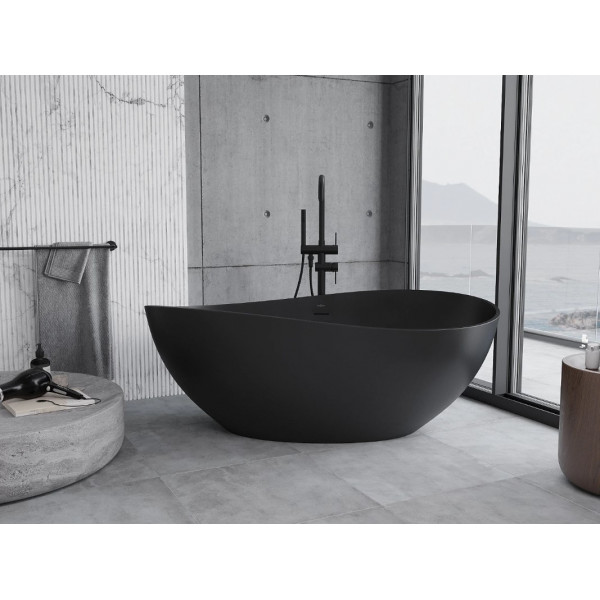 Ванна окрема MEXEN PARMA 160х95 BLACK MATT з штучного каменю