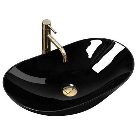 Умивальник (раковина) REA ROYAL 60 BLACK чорний накладний *