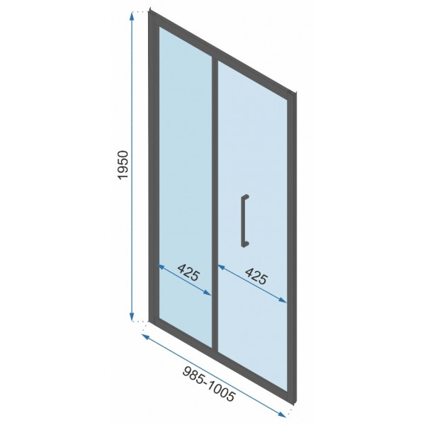 Душова кабіна REA RAPID FOLD 80x100 BLACK