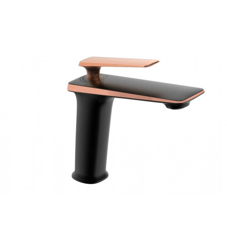 Змішувач для раковини (умивальник) MEXEN PURUS BLACK ROSE GOLD низький