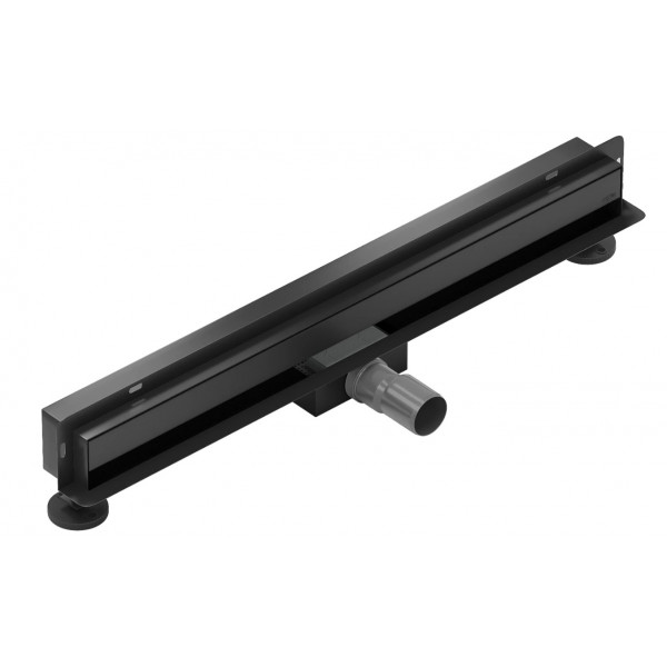 Трап для душу MEXEN FLAT 60 WALL BLACK 2в1 настінний чорний