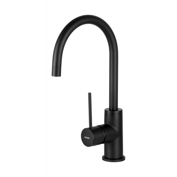 Змішувач для кухні CORSAN LUGO BLACK MATT чорний з рухомим носиком *