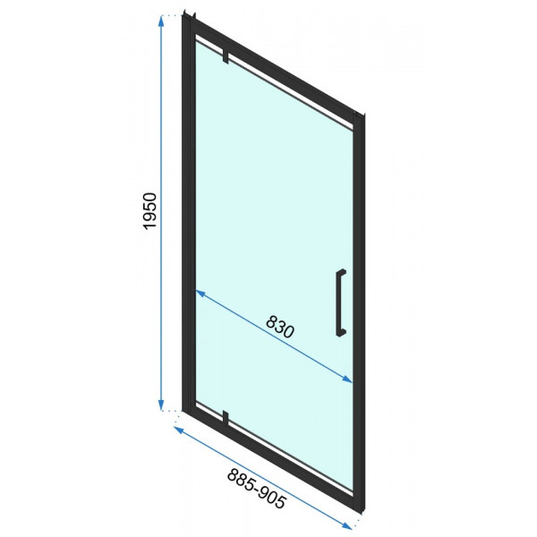 Душова кабіна REA RAPID SWING 80x90 BLACK