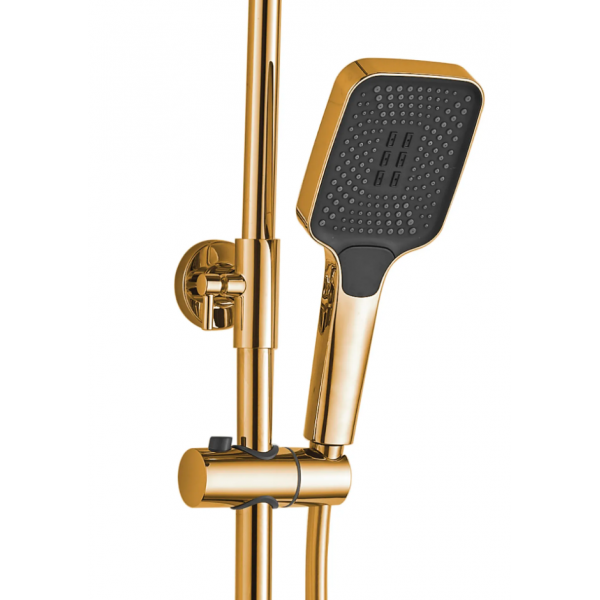 Душовий гарнітур REA HELIX GOLD золотий з виливом