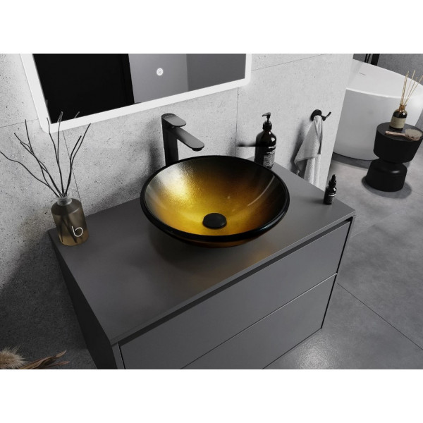 Умивальник (раковина) MEXEN MIRA DARK GOLD накладний