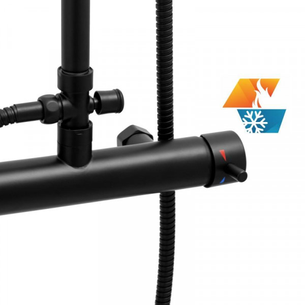 Душовий гарнітур YOKA FLOVA 25 BLACK чорний *