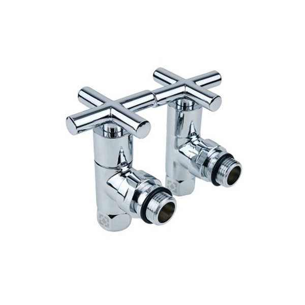 Кран кутовий для рушникосушки Raftec Premium 1/2х1/2 Chrome, 2шт.