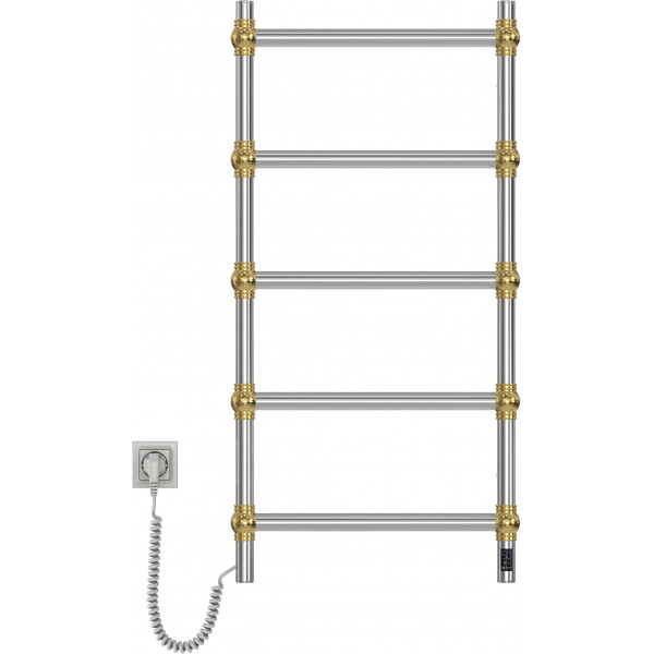 Полотенцесушитель нержавеющий электрический Navin Retro 500х1000 Sensor с Wi-Fi цвет золотые шары, левый
