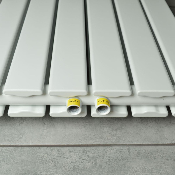 Вертикальный радиатор Largo Double 456*1800-6 (50мм), anticor, белый