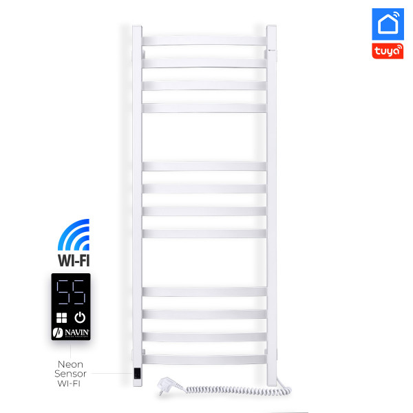 Полотенцесушитель электрический Navin Avalon 480х1200 Sensor с Wi-Fi правый, белый