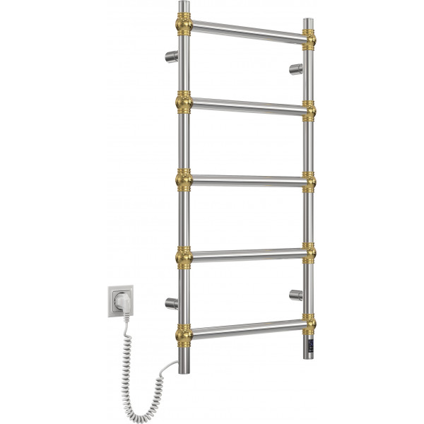 Полотенцесушитель нержавеющий электрический Navin Retro 500х1000 Sensor с Wi-Fi цвет золотые шары, левый