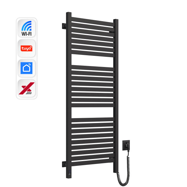 Электрический полотенцесушитель NAVIN Авангард X 480х1200 Sensor с WI-FI правосторонний, черный муар