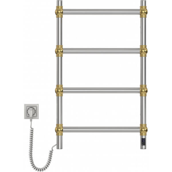 Полотенцесушитель нержавеющий электрический Navin Retro 500х800 Sensor с Wi-Fi цвет золотые шары, левый