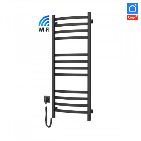 Полотенцесушитель электрический Navin Avalon 480х1200 Sensor с Wi-Fi левый, черный муар
