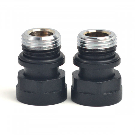 Соединитель адаптер M22x1,5x1/2, черный структурный (2шт)