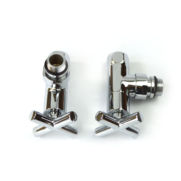 Кран кутовий для рушникосушки Raftec Premium 1/2х1/2 Chrome, 2шт.