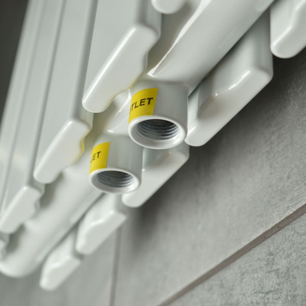 Вертикальный радиатор Largo Double 456*1800-6 (50мм), anticor, белый