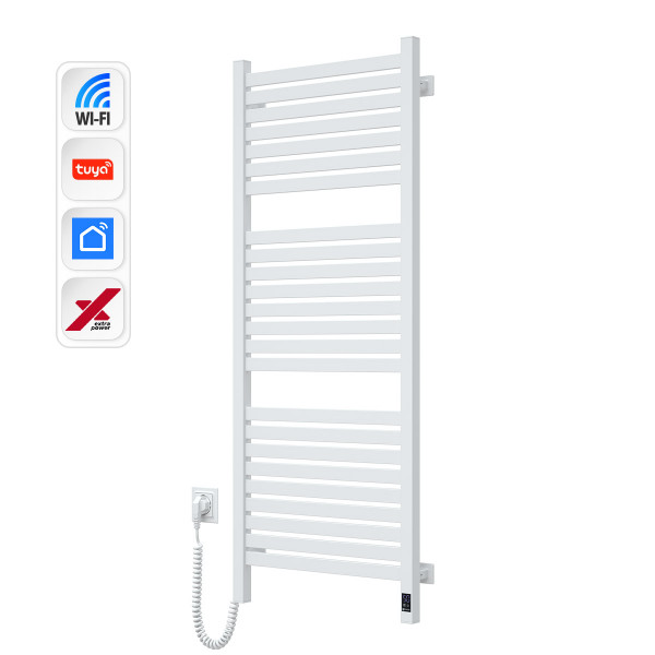 Электрический полотенцесушитель NAVIN Авангард X 480х1200 Sensor с WI-FI левосторонний, белый