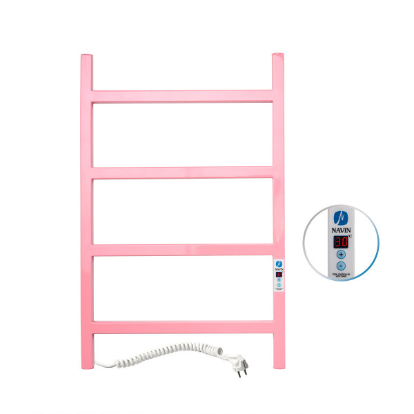 Рушникосушка Nordic 500х800 Pink Digital, ліва, рожева, з таймером