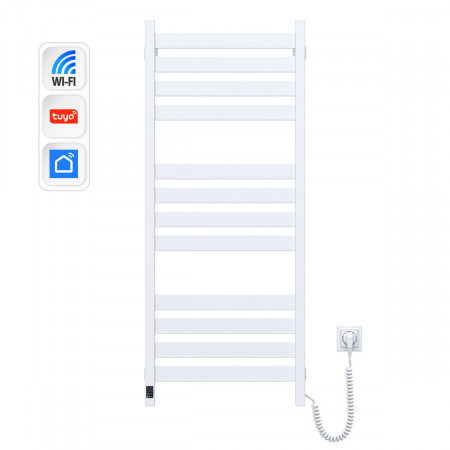 Полотенцесушитель Largo 500х1200 Sensor с Wi-Fi, правый с таймером, белый бархат