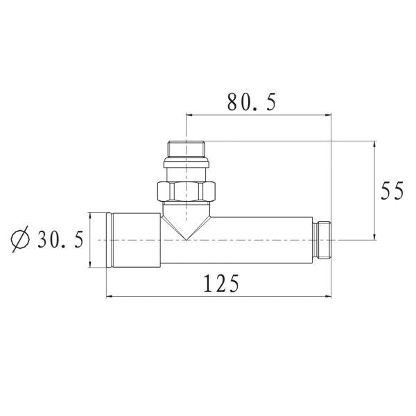 Кран кутовий подовжений для рушникосушки Raftec 1/2х1/2 Chrome, 2шт.
