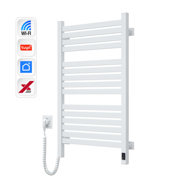 Электрический полотенцесушитель NAVIN Авангард X 480х800 Sensor с WI-FI левосторонний, белый