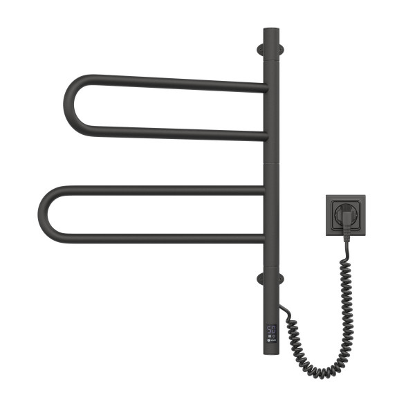 Рушникосушка Fouette 480х600 Sensor з таймером, чорний муар