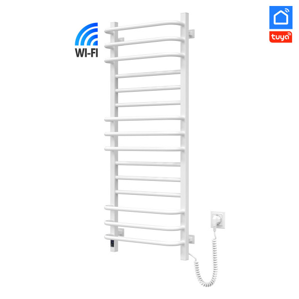 Полотенцесушитель электрический Navin Грандис 480х1200 Sensor с Wi-Fi, правый с таймером, белый